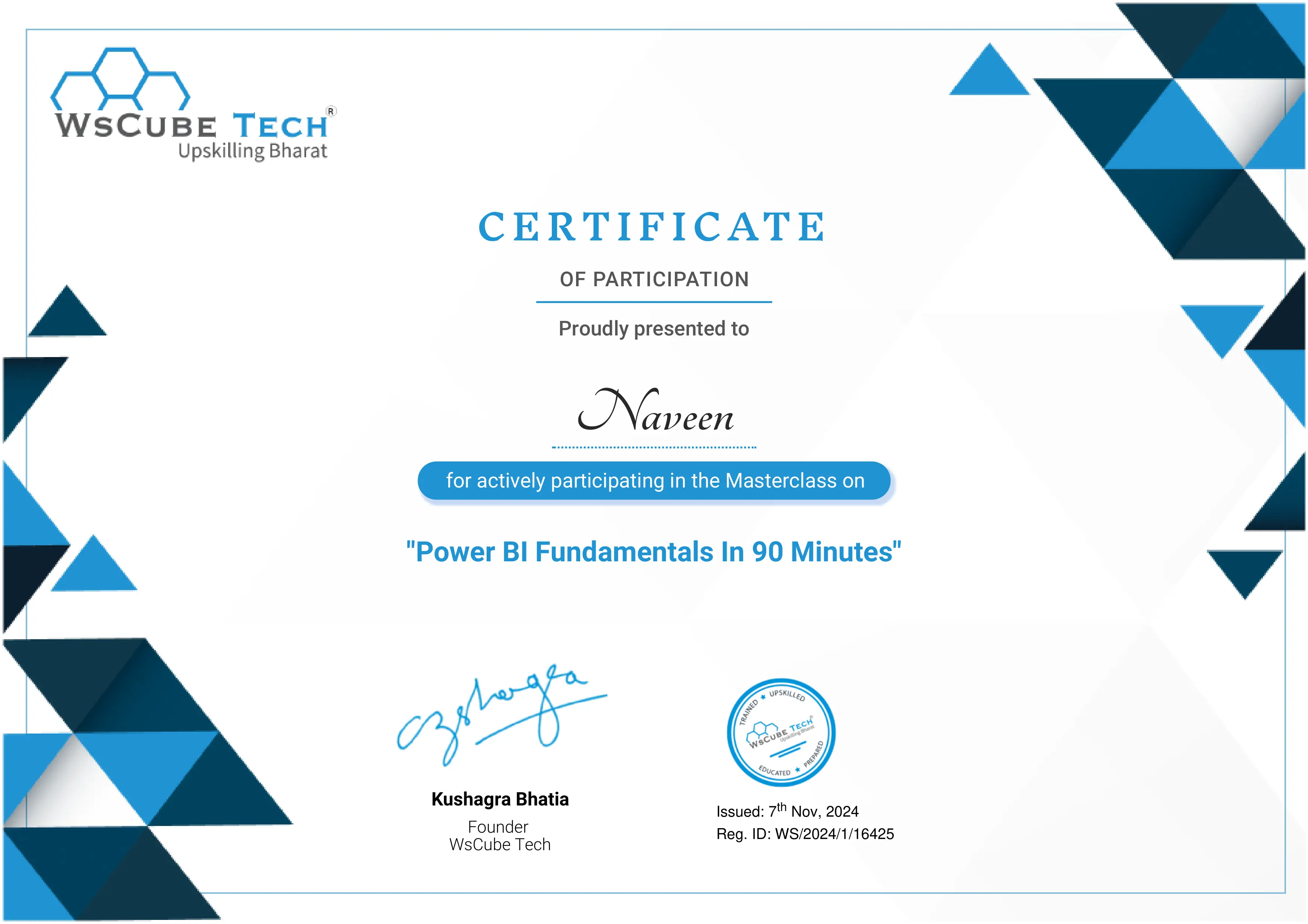 Power BI Certificate